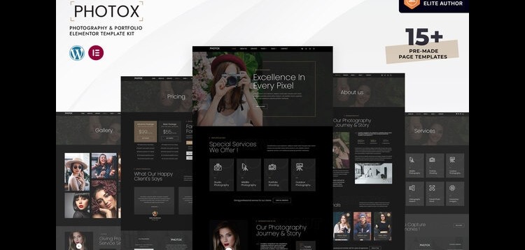 Item cover for download Photox - Photography & Portfolio Elementor Template Kit