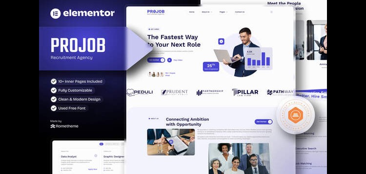 Item cover for download Projob - Recruitment Agency Elementor Template Kit