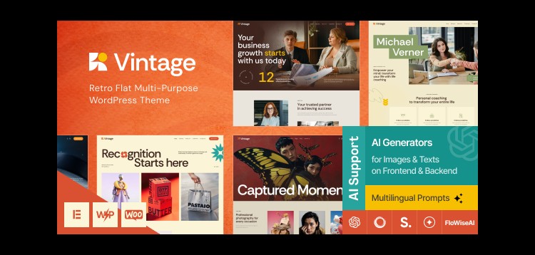 Item cover for download Vintage - Retro Flat Multi-Purpose WordPress Theme