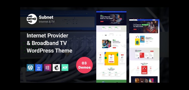 Item cover for download Internet Provider Broadband TV WordPress Theme | Internet Service - Subnet