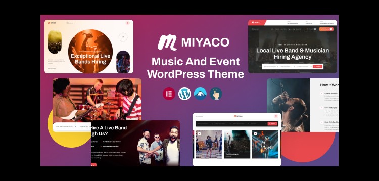 Item cover for download Miyaco - Music And Event WordPress Theme