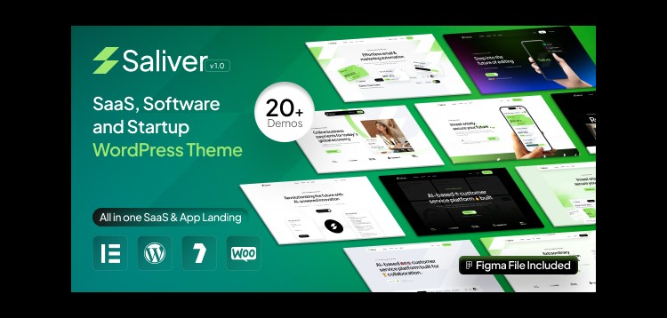 Item cover for download Saliver - SaaS & Software Startup Tech WordPress Theme
