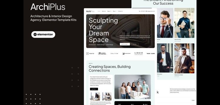 Item cover for download Archiplus - Architecture and Interior Design Agency Elementor Pro Template Kit
