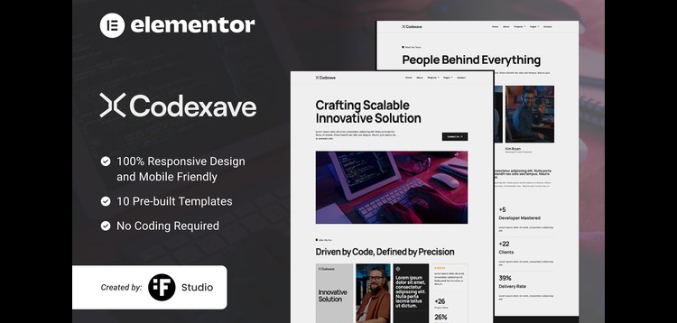 Item cover for download Codexave – Digital Solutions Elementor Template Kit