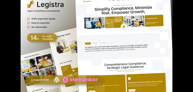 Item cover for download Legistra – Legal & Compliance Consulting Elementor Template Kit