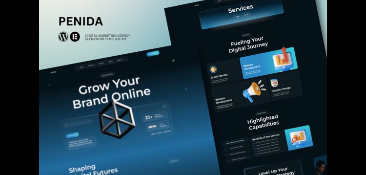Item cover for download Penida - Digital Marketing Agency Elementor Template Kit