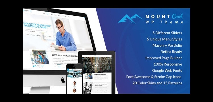 Item cover for download MountCool - Single Page Portfolio WordPress Theme