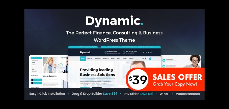 Item cover for download Dynamic - Finance and Consulting Business WordPress Theme