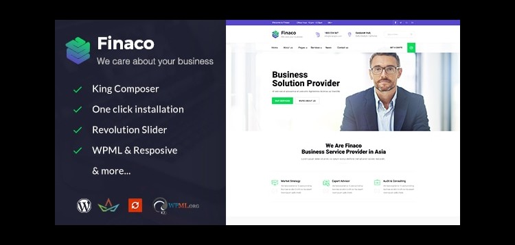 Item cover for download Finaco - Consulting & Business WordPress Theme