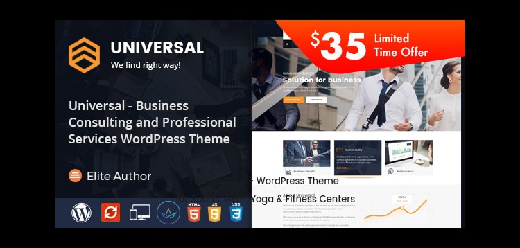 Item cover for download Universal - Business Consulting and Professional Services WordPress Theme