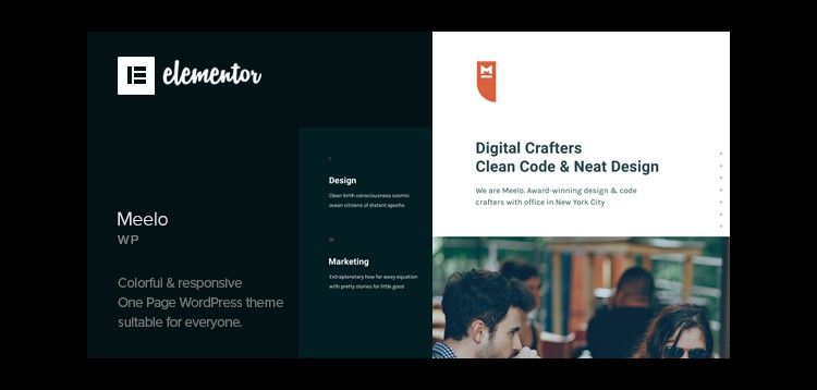 Item cover for download Meelo - Corporate One Page WordPress Theme