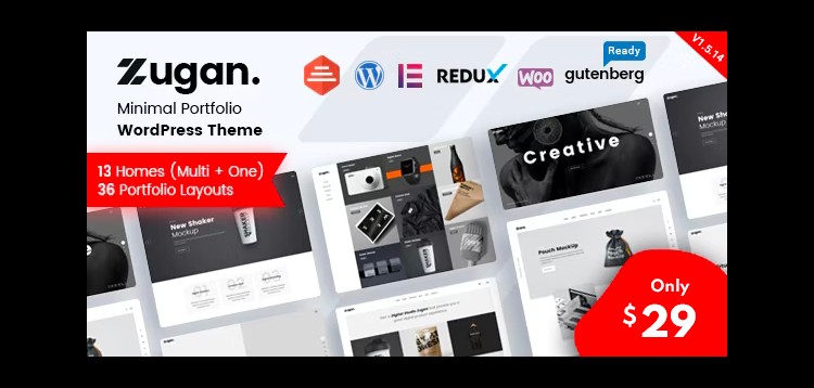Item cover for download Zugan - Minimal Portfolio WordPress Theme