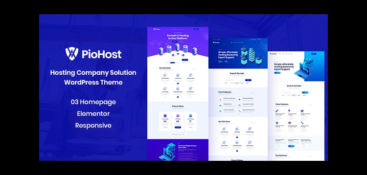 Item cover for download Piohost - Domain and Web Hosting WordPress Theme