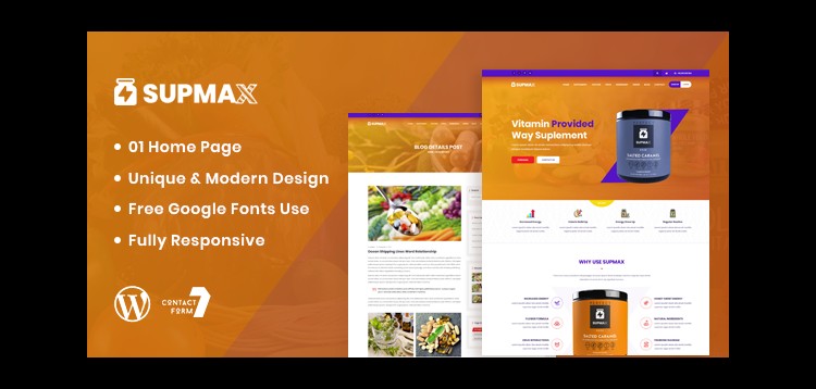 Item cover for download Supmax - Health & Supplement WordPress Theme