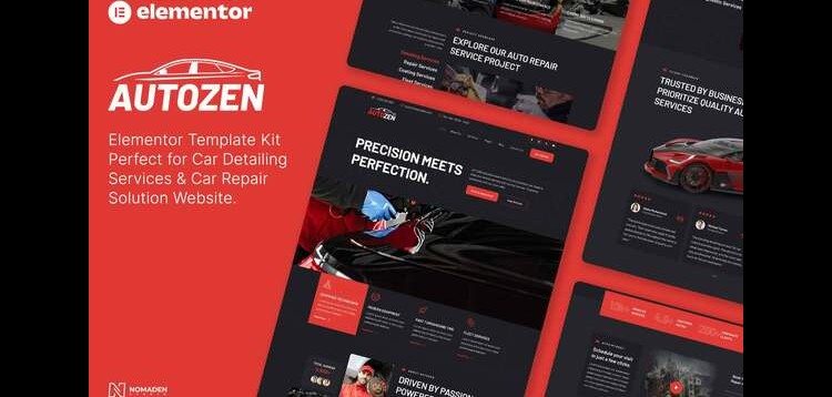 Item cover for download Autozen - Car Detailing Services & Car Repair Elementor Template Kits
