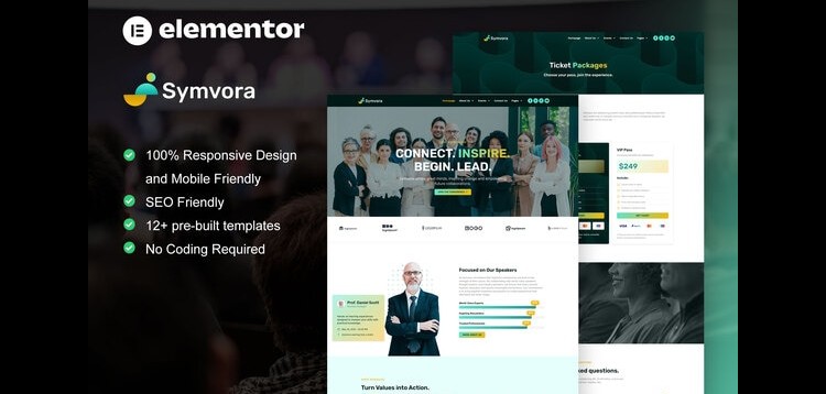 Item cover for download Symvora - Event & Conference Elementor Pro Template Kit