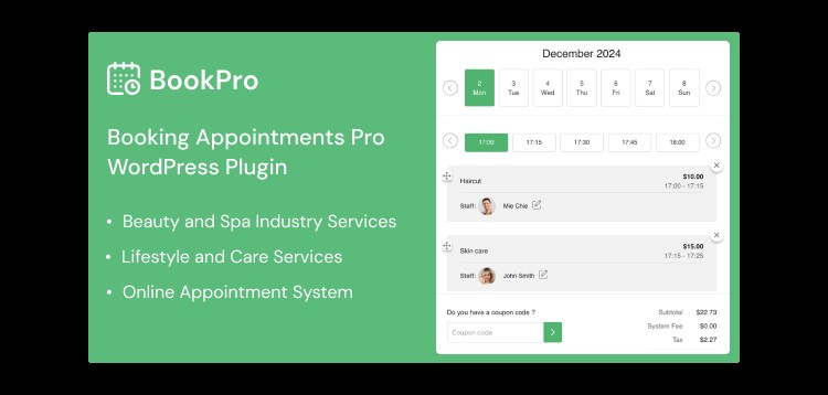 Item cover for download BookPro - Appointment Booking WordPress Plugin