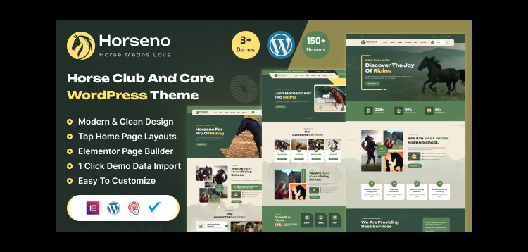 Item cover for download Horseno - Horse Club & Riding Sports WordPress Theme