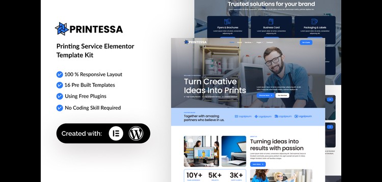 Item cover for download Printesa - Printing Services Elementor Template Kit