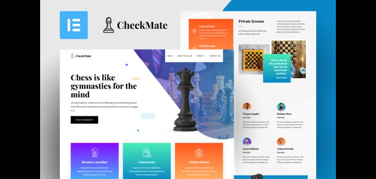 Item cover for download CheckMate - Chess Club & Tournaments Elementor Pro Template Kit