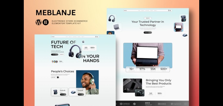 Item cover for download Meblanje - E-Commerce Electronics Store Elementor Template Kit