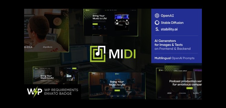 Item cover for download Midi - Sound & Music WordPress Theme