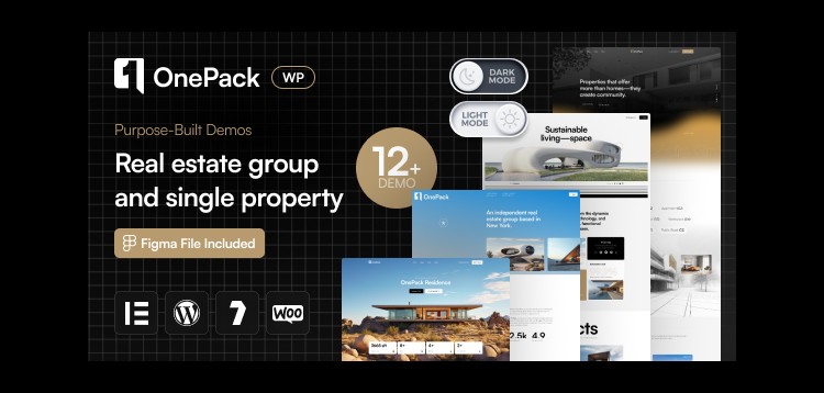 Item cover for download OnePack - Real Estate & Property Construction WordPress Theme