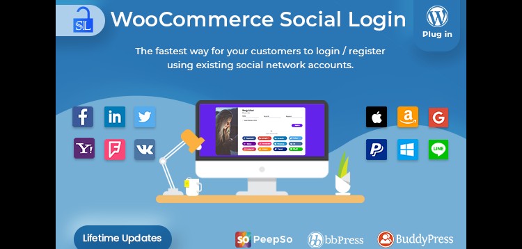 Item cover for download Social Login - WordPress / WooCommerce Plugin