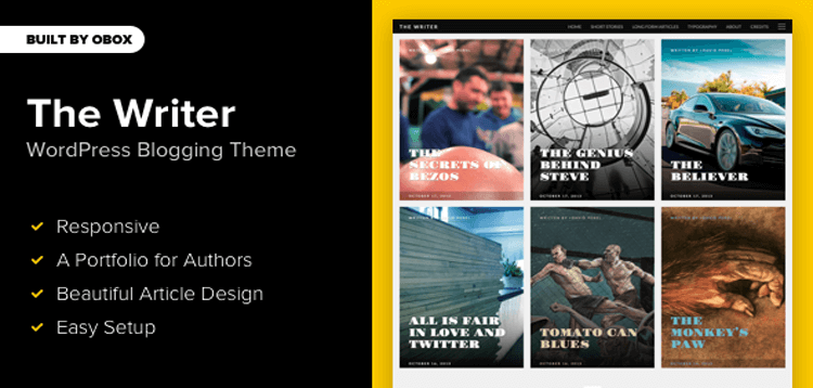 Item cover for download The Writer - Premium WordPress Blogging Theme