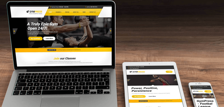 Item cover for download ThemeIsle GymPress WordPress Theme