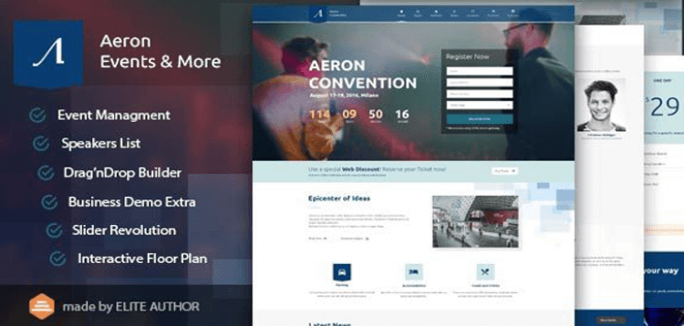 Item cover for download Event, Meeting, Convention  more - Aeron WordPress Theme