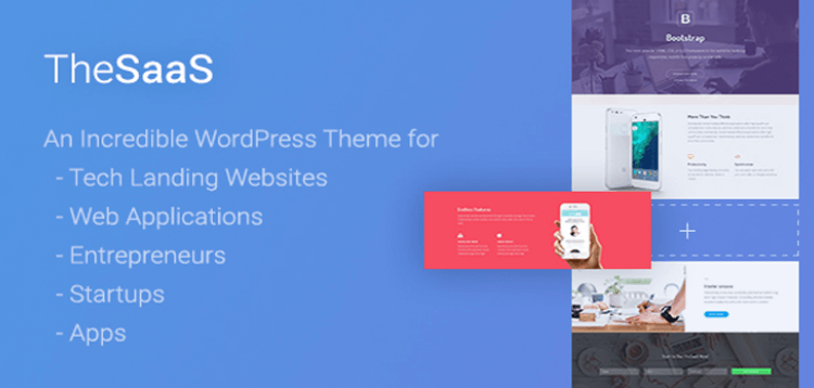 Item cover for download TheSaaS - Responsive SaaS, Startup  WebApp WordPress Theme