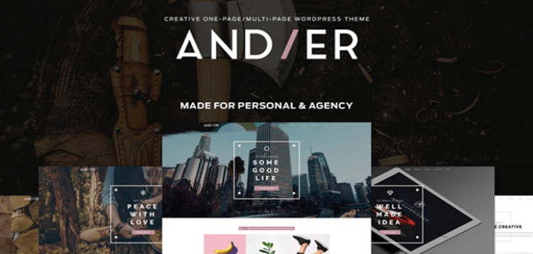 Item cover for download Andier - Responsive One Page  Multi Page Portfolio Theme