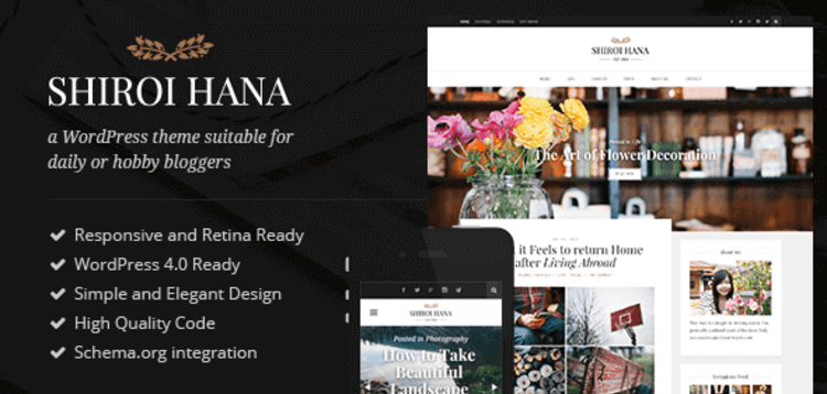 Item cover for download SHIROI HANA – AN ELEGANT BLOGGING THEME