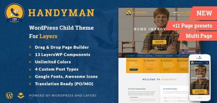 Item cover for download HANDYMAN – CRAFTSMAN BUSINESS WORDPRESS THEME