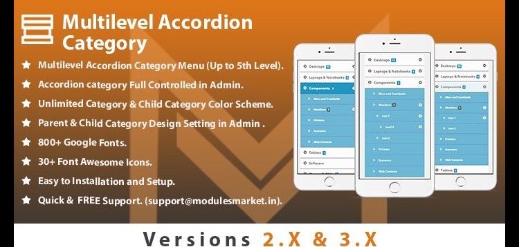 Item cover for download Multilevel Accordion Category Menu for Opencart