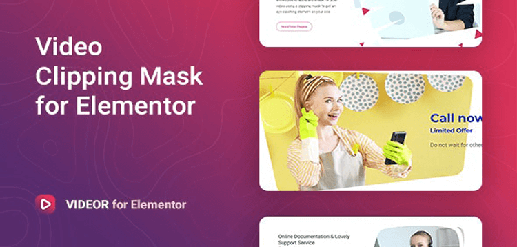 Item cover for download Videor – Video Clipping Mask for Elementor