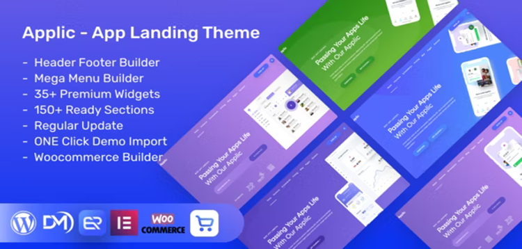Item cover for download Applic App Landing WordPress Theme