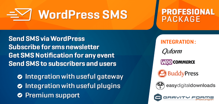 Item cover for download WP SMS Professional Package