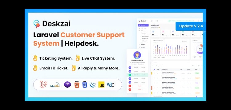 Item cover for download Deskzai- Customer Support System | Helpdesk | Support Ticket