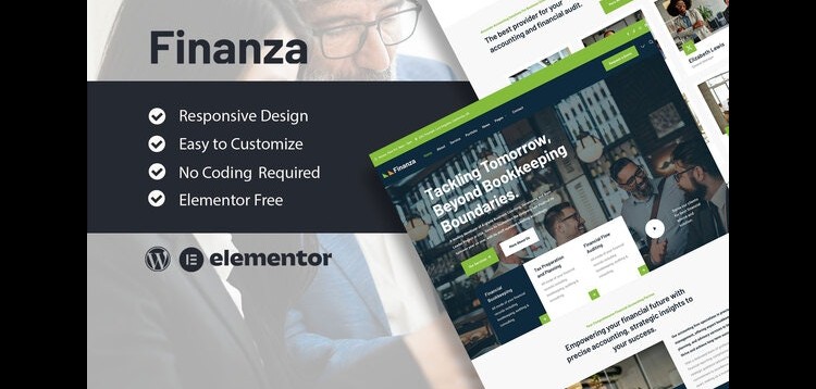 Item cover for download Finanza - Finance & Accounting Company Elementor Template Kit